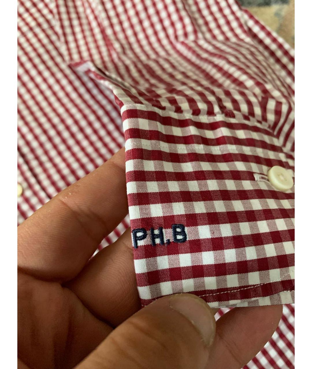 ERMENEGILDO ZEGNA XXX Бордовая хлопковая классическая рубашка, фото 2