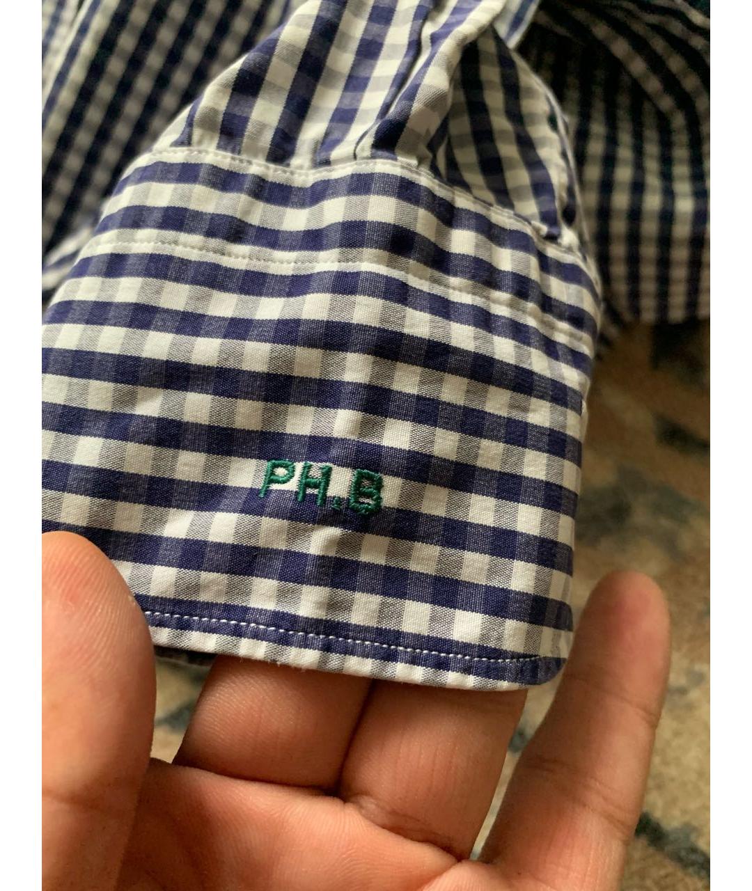 ERMENEGILDO ZEGNA XXX Темно-синяя хлопковая классическая рубашка, фото 2