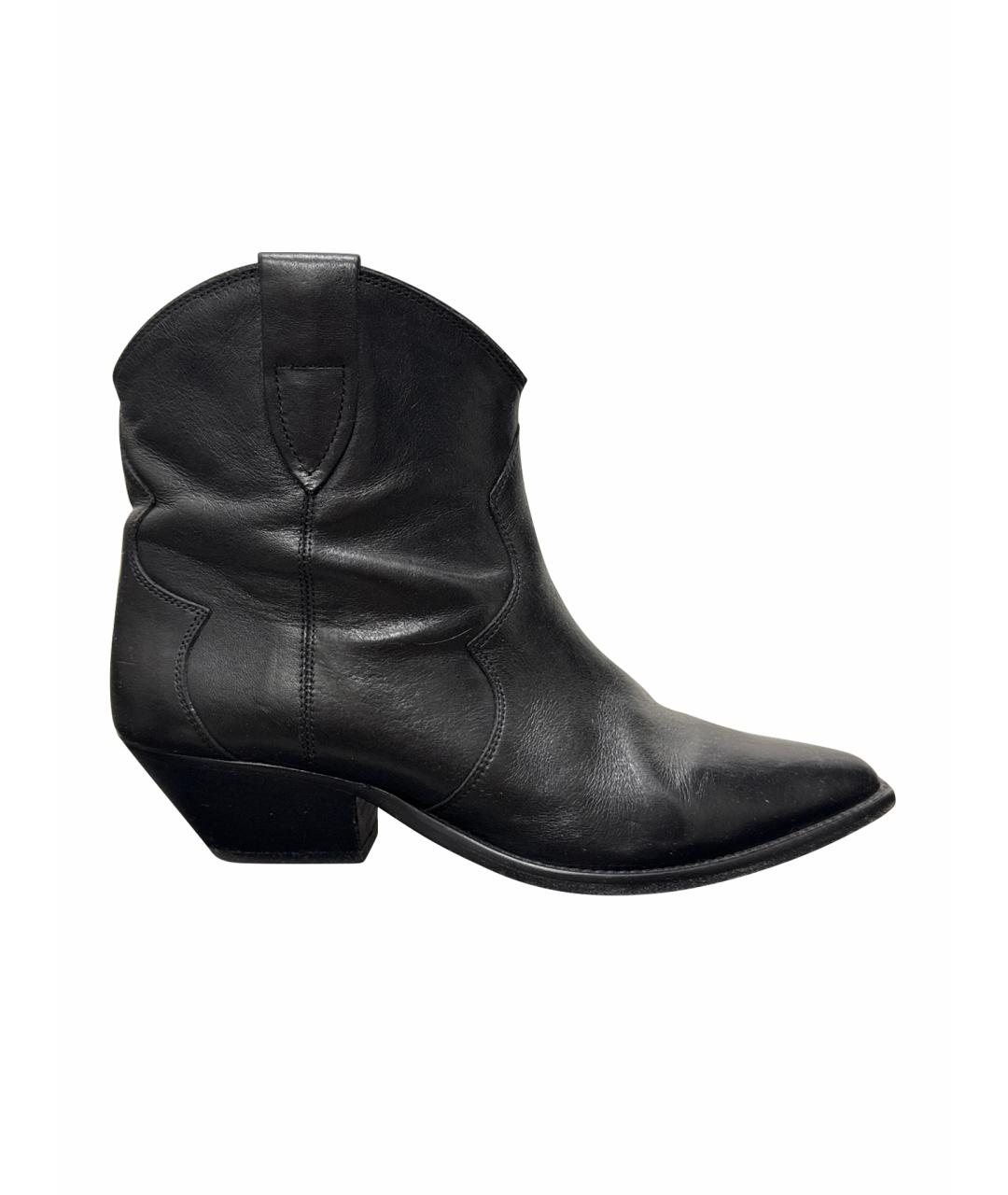 ISABEL MARANT Черные кожаные сапоги, фото 1