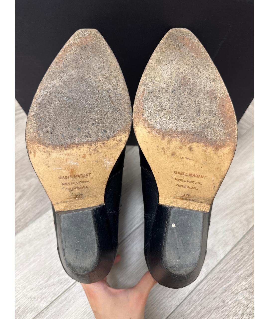 ISABEL MARANT Черные кожаные сапоги, фото 5