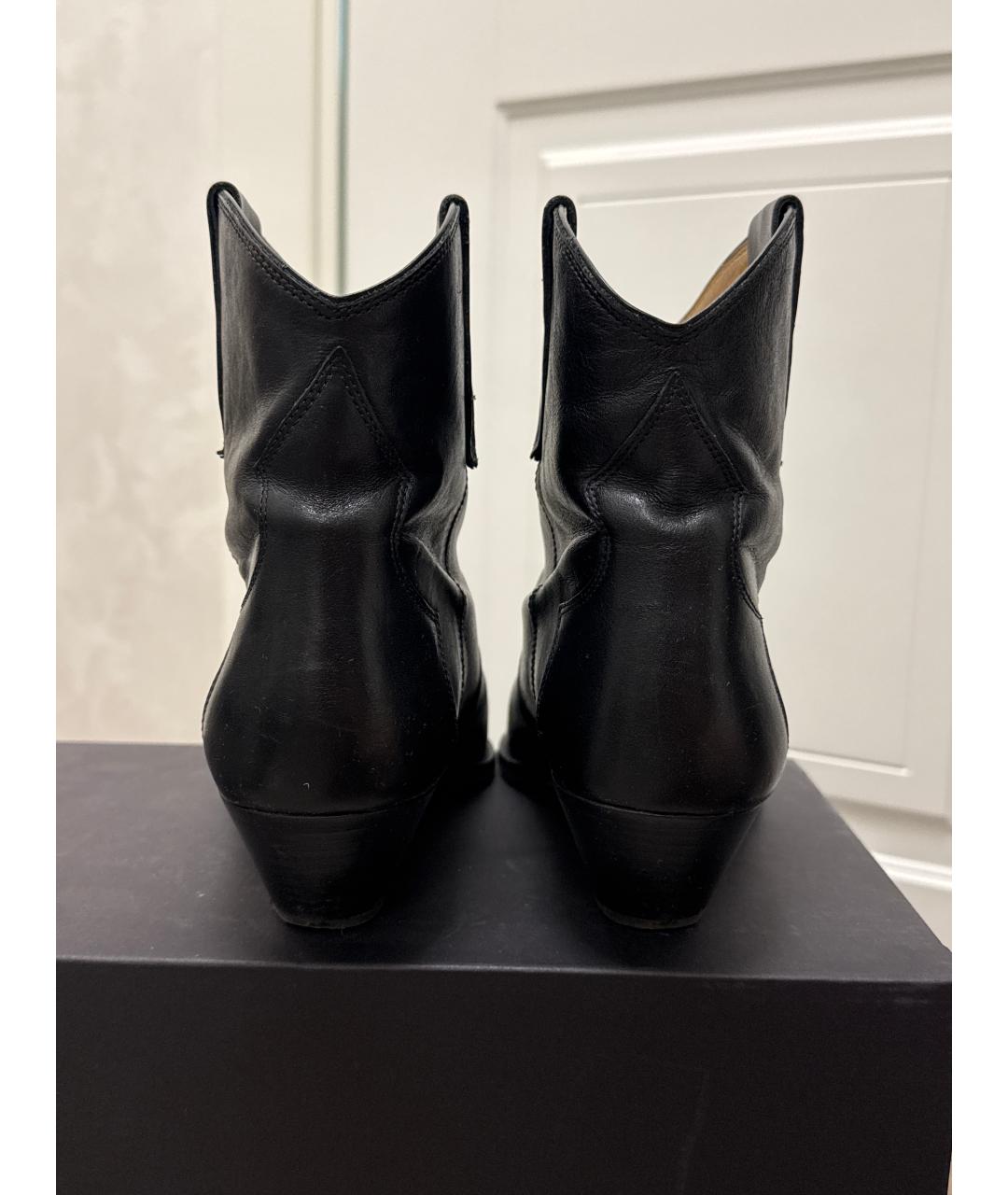 ISABEL MARANT Черные кожаные сапоги, фото 4
