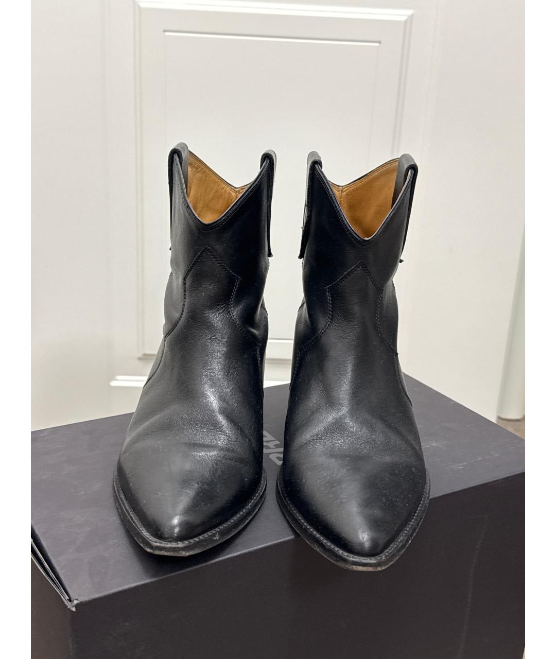 ISABEL MARANT Черные кожаные сапоги, фото 2