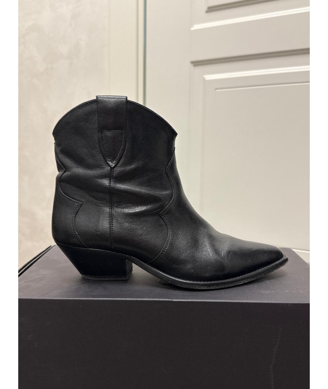 ISABEL MARANT Черные кожаные сапоги, фото 6