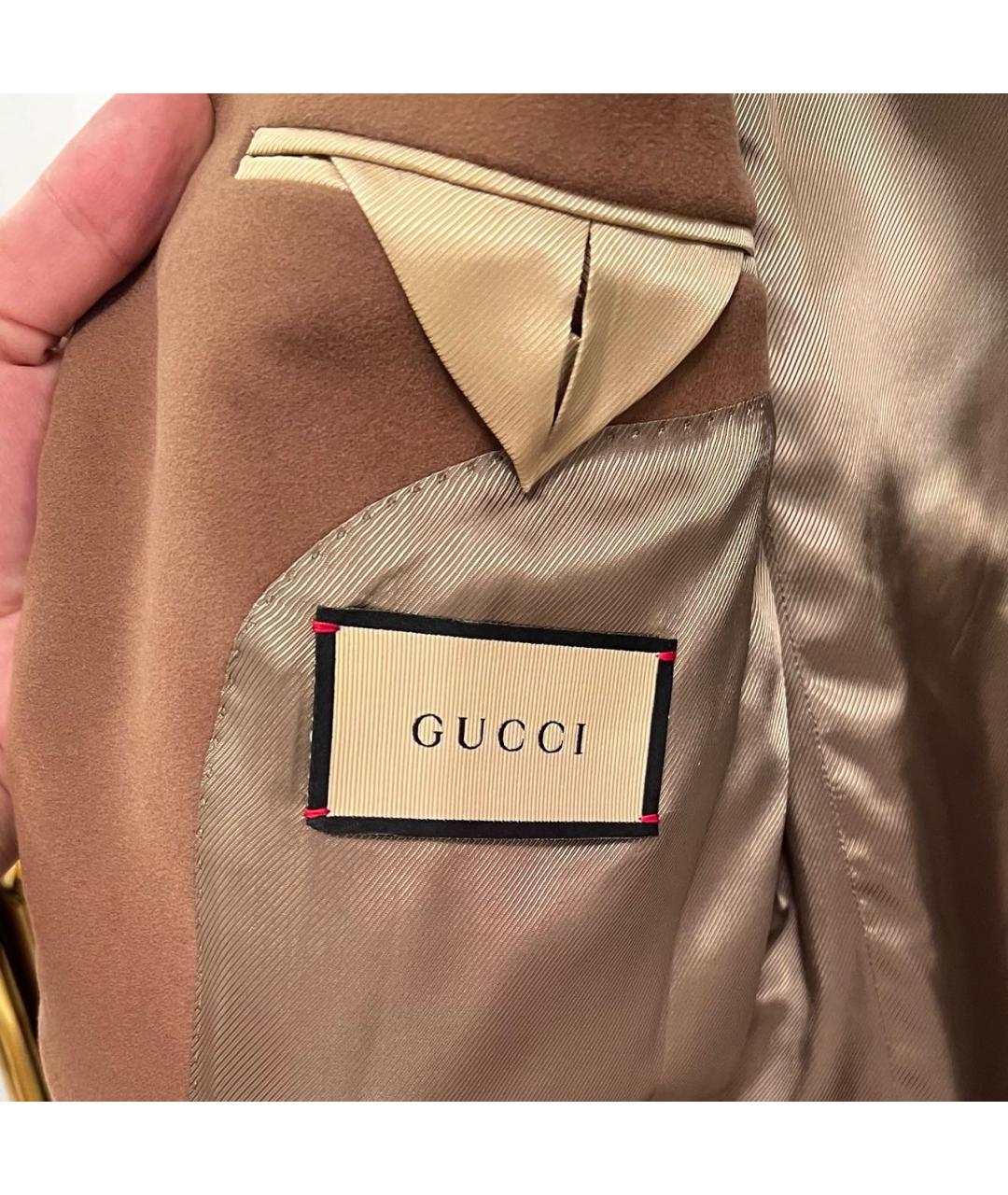 GUCCI Коричневое пальто, фото 3