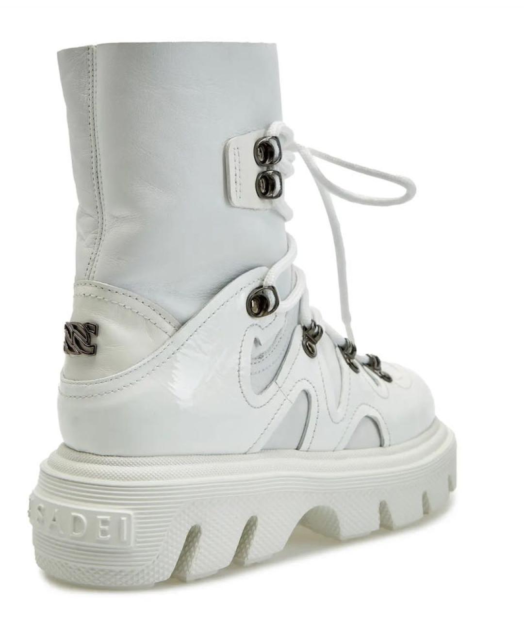CASADEI Белые кожаные ботинки, фото 4