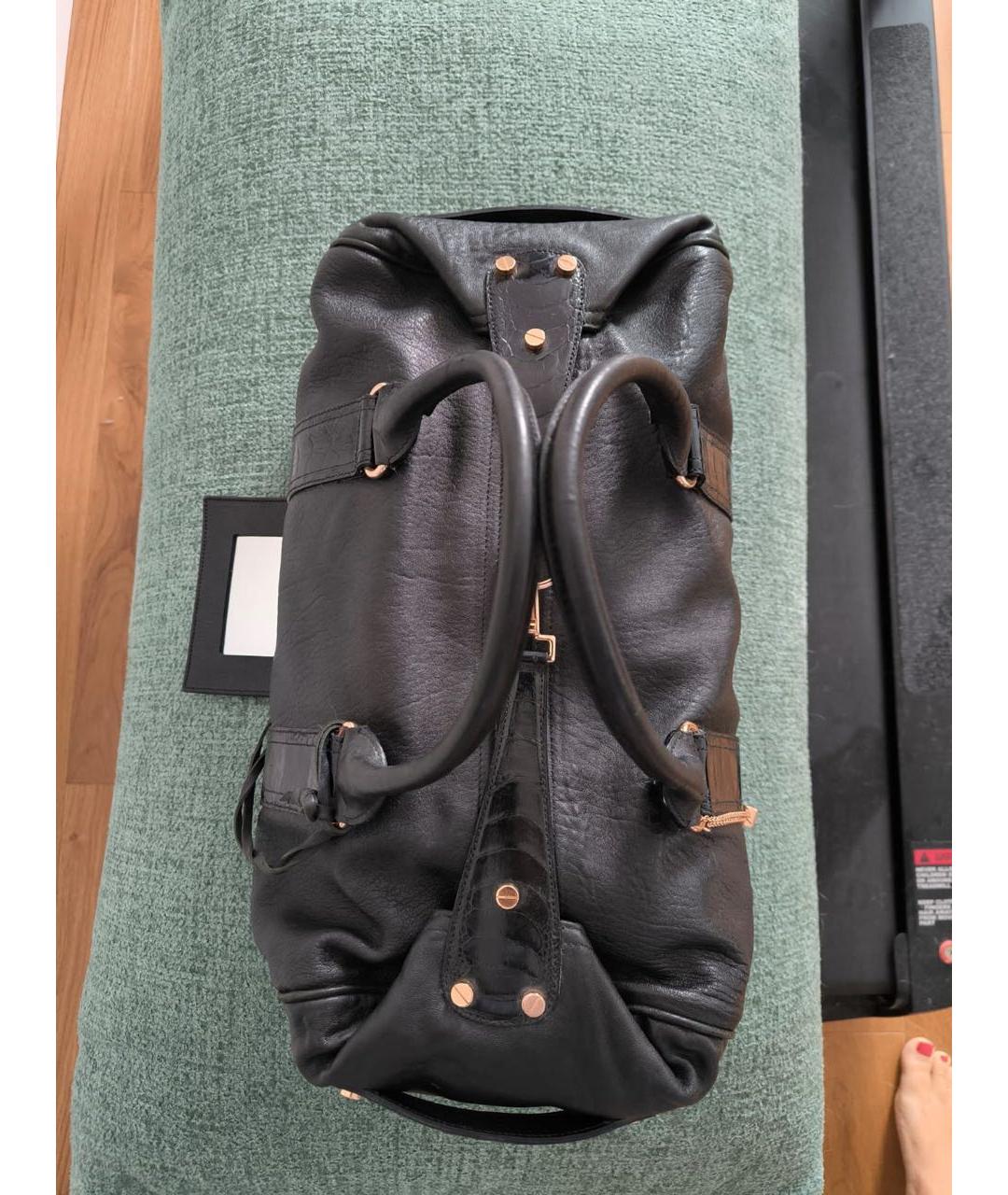 BALENCIAGA Черная кожаная сумка с короткими ручками, фото 3