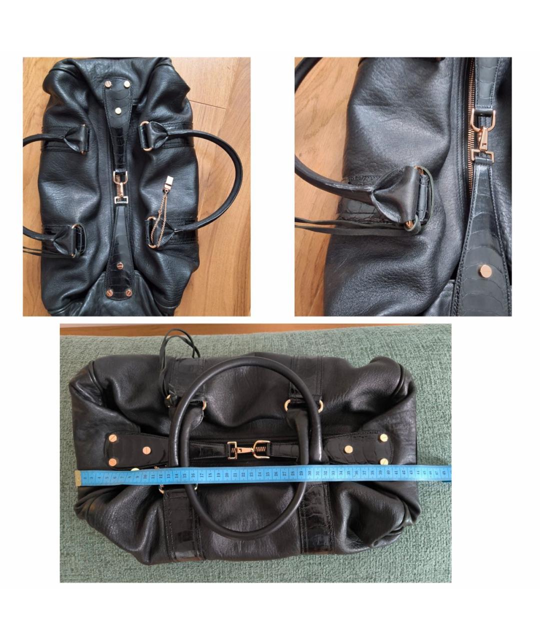 BALENCIAGA Черная кожаная сумка с короткими ручками, фото 4