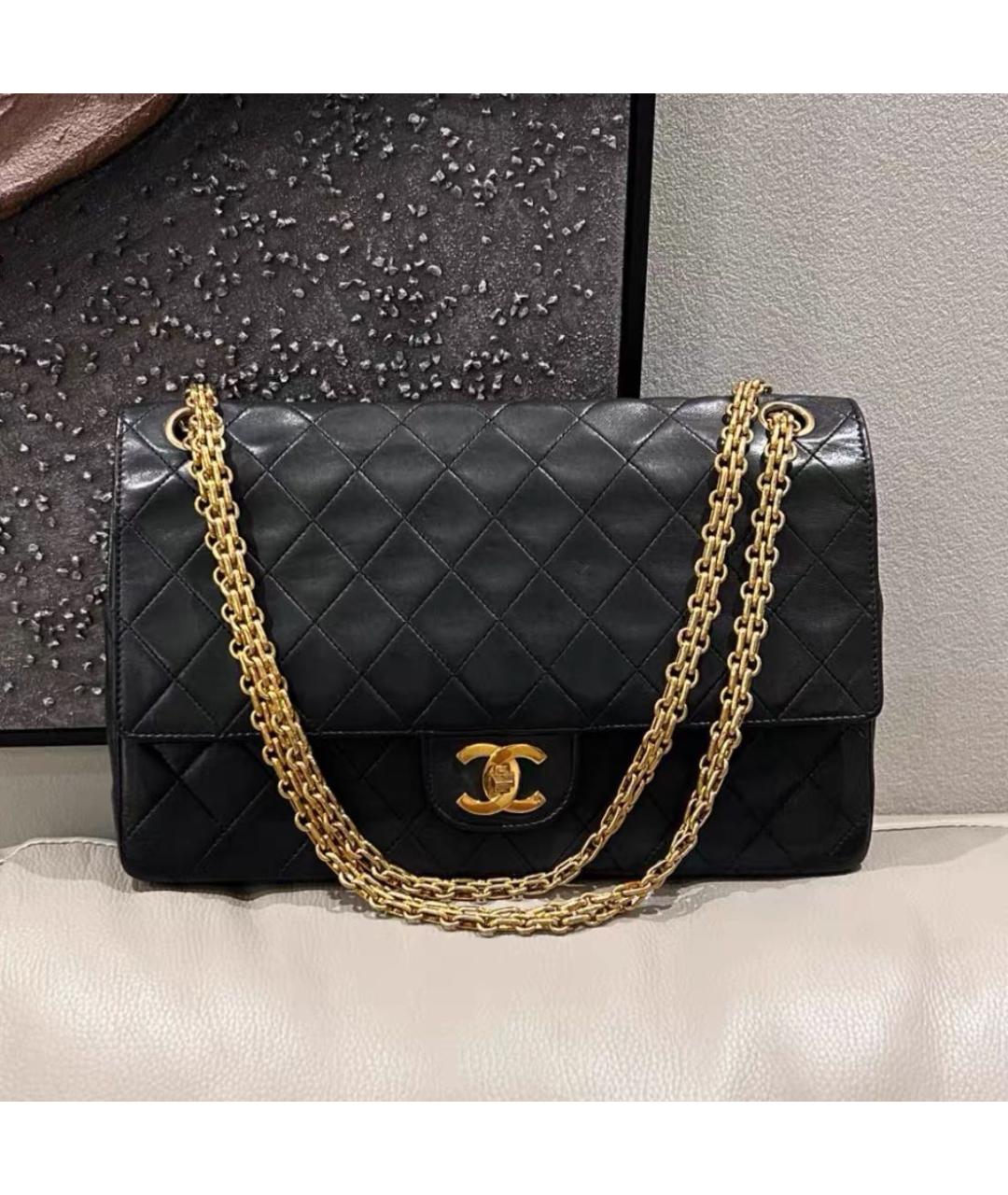CHANEL Черная кожаная сумка через плечо, фото 3
