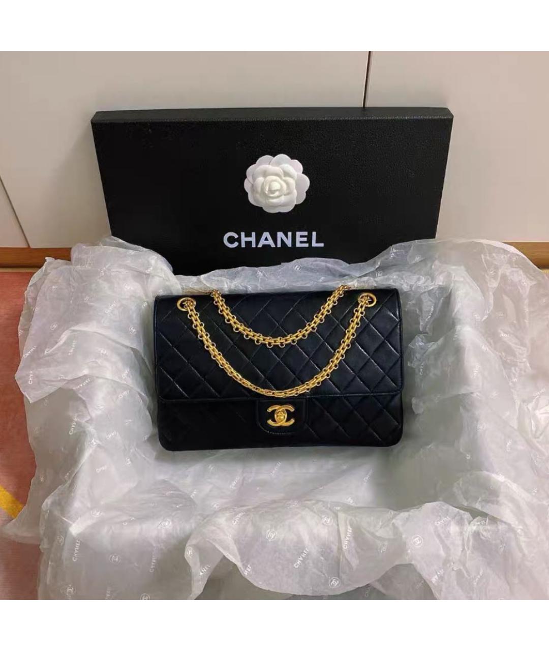 CHANEL Черная кожаная сумка через плечо, фото 2
