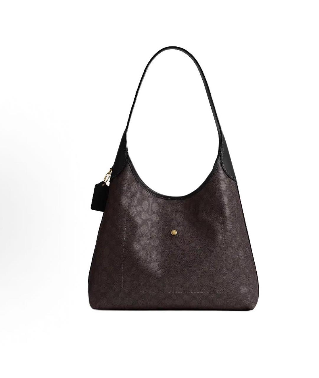 COACH Коричневая кожаная сумка тоут, фото 3