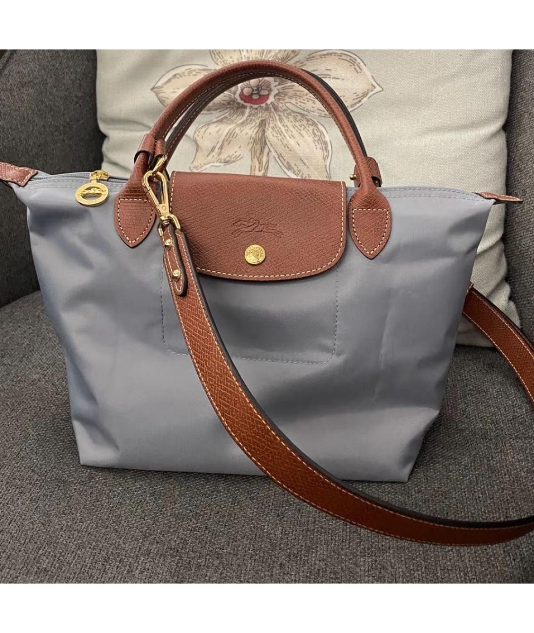 LONGCHAMP Голубая сумка тоут, фото 7