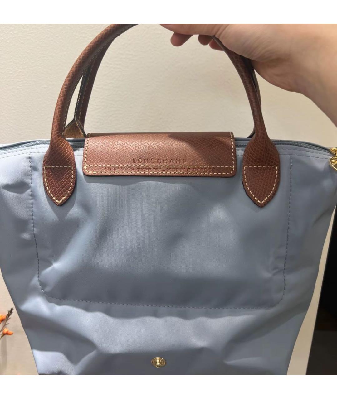 LONGCHAMP Голубая сумка тоут, фото 6