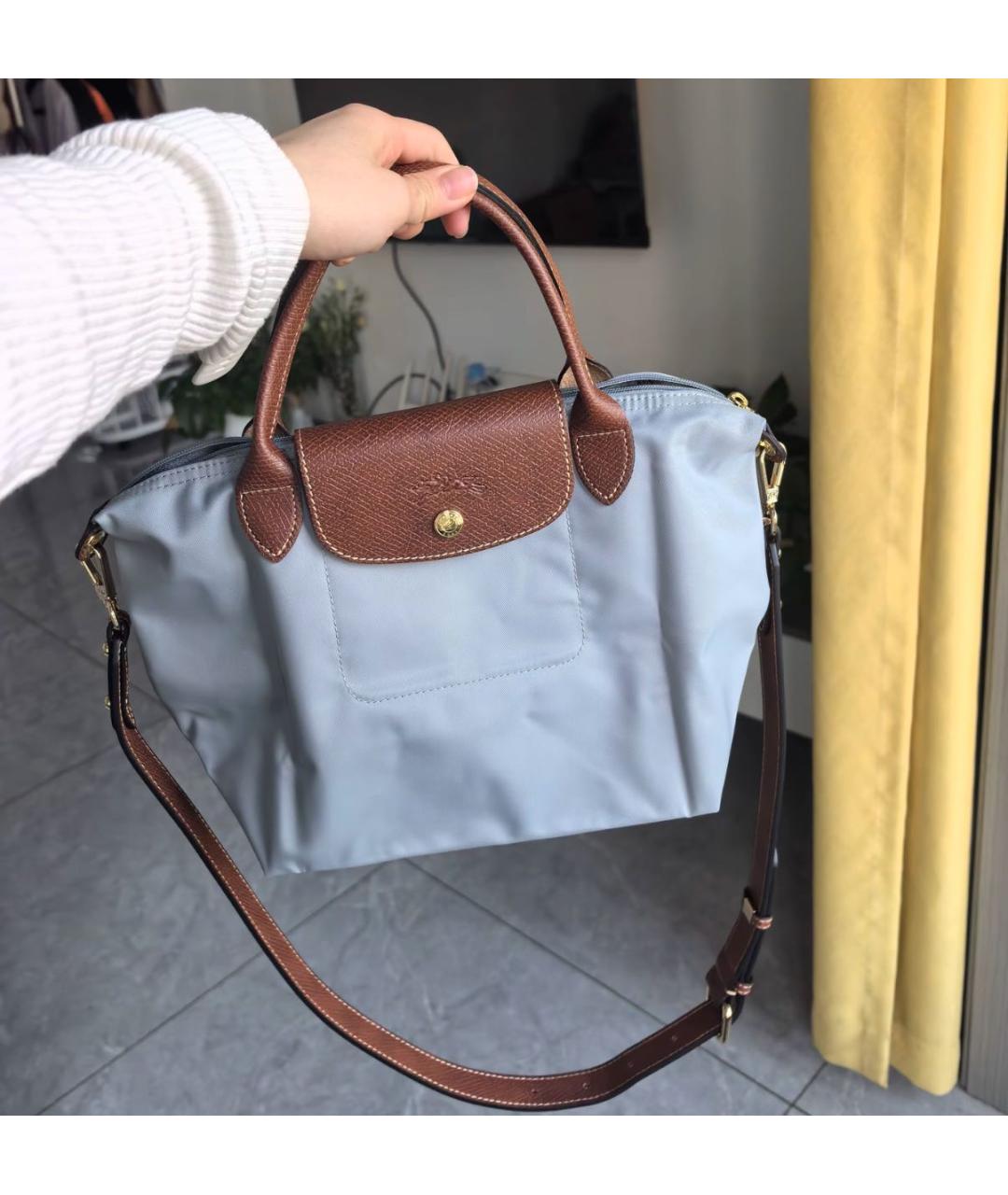LONGCHAMP Голубая сумка тоут, фото 5
