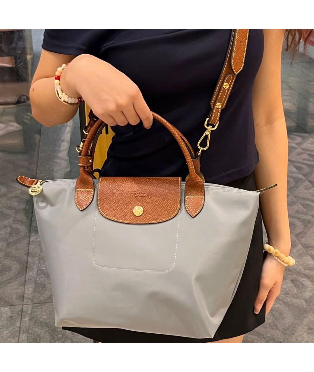 LONGCHAMP Голубая сумка тоут, фото 8