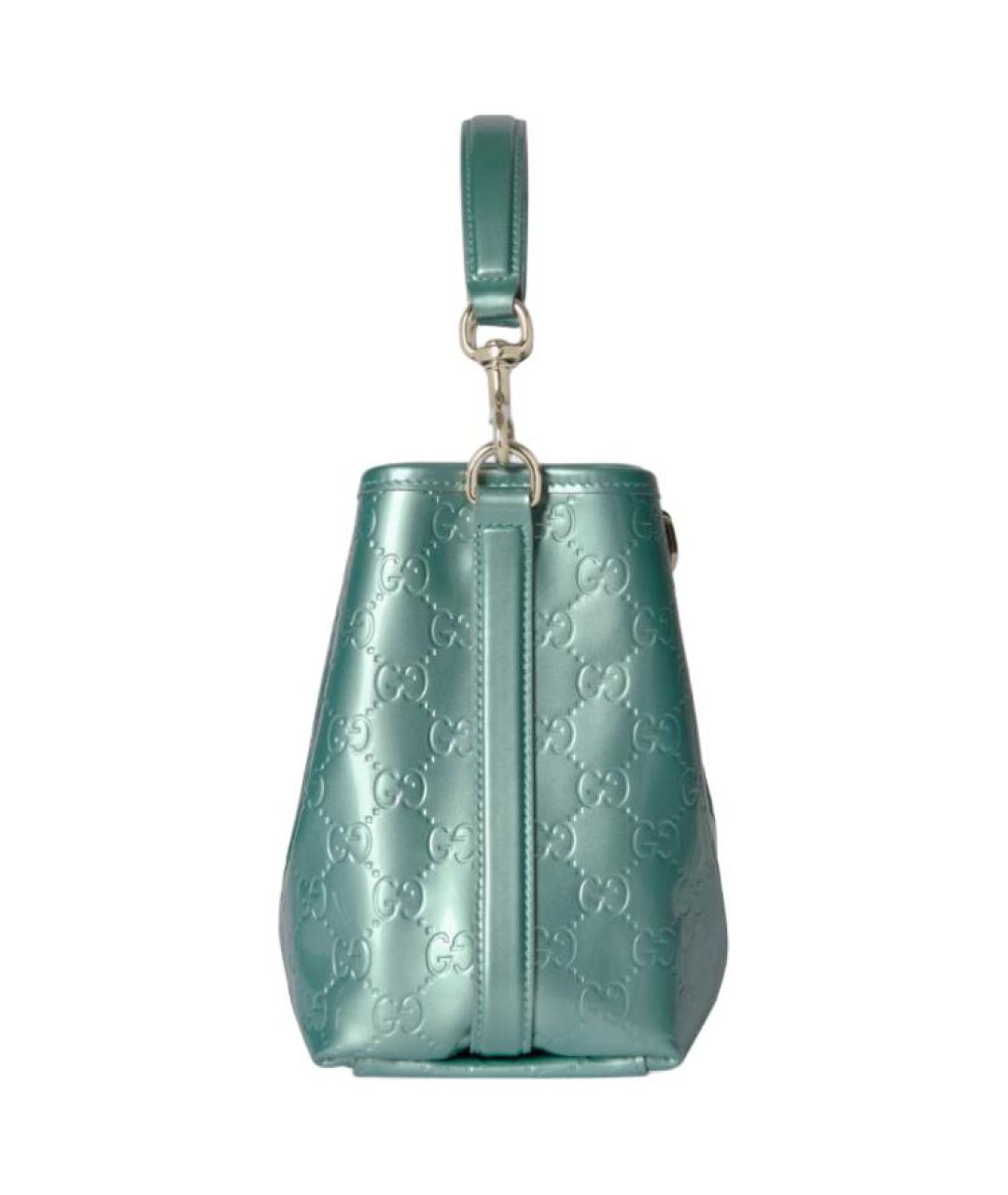 GUCCI Голубая кожаная сумка через плечо, фото 3