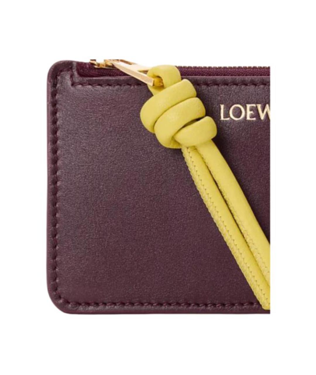 LOEWE Коричневый кожаный кардхолдер, фото 5