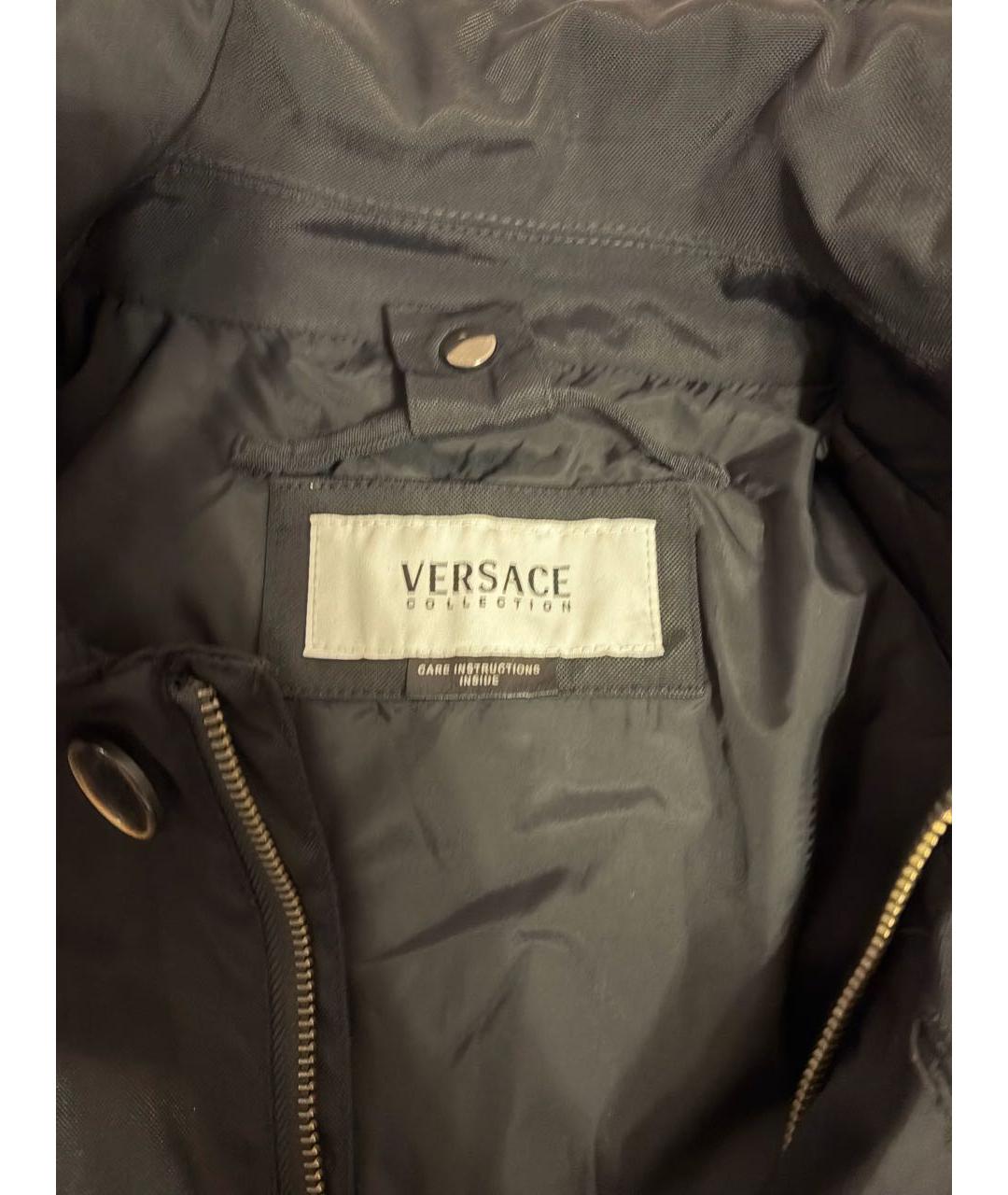 VERSACE COLLECTION Черная нейлоновая куртка, фото 3
