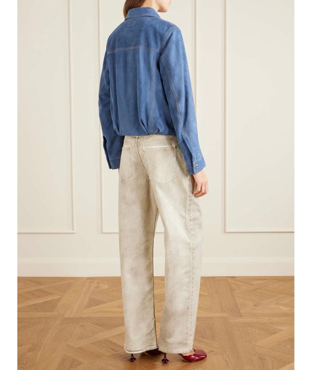 LOEWE Синяя замшевая куртка, фото 8
