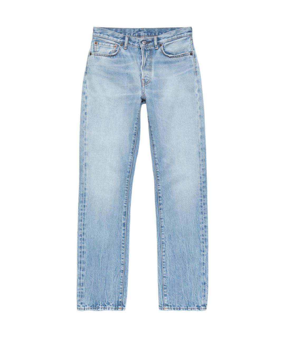 ACNE STUDIOS Голубые прямые джинсы, фото 1