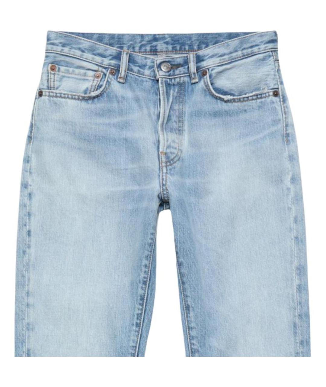 ACNE STUDIOS Голубые прямые джинсы, фото 3