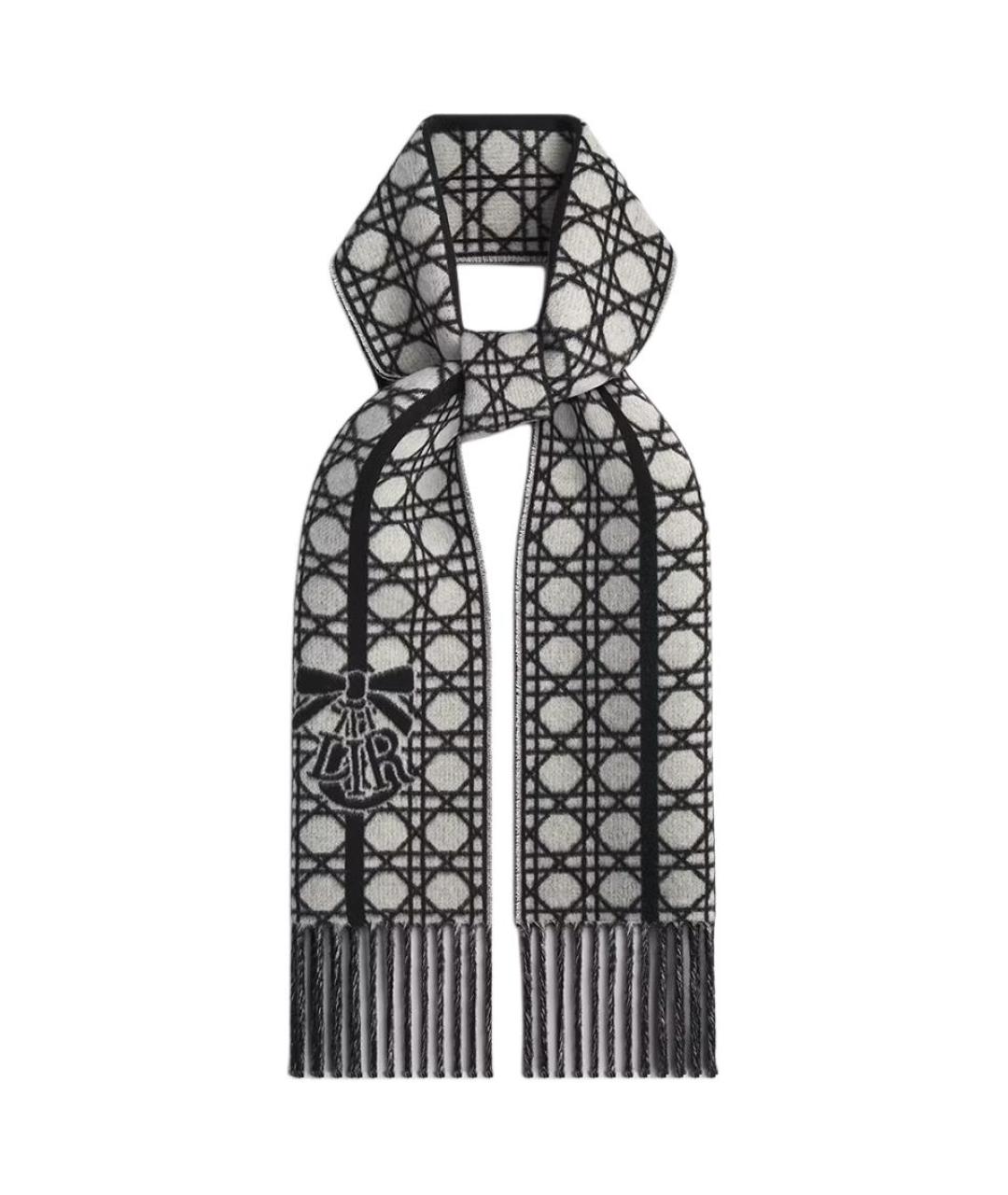 CHRISTIAN DIOR Черный шарф, фото 2