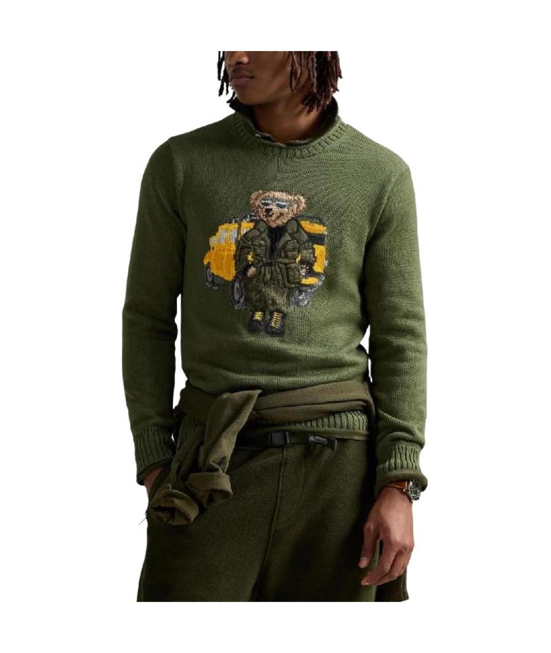 POLO RALPH LAUREN Зеленый джемпер / свитер, фото 3