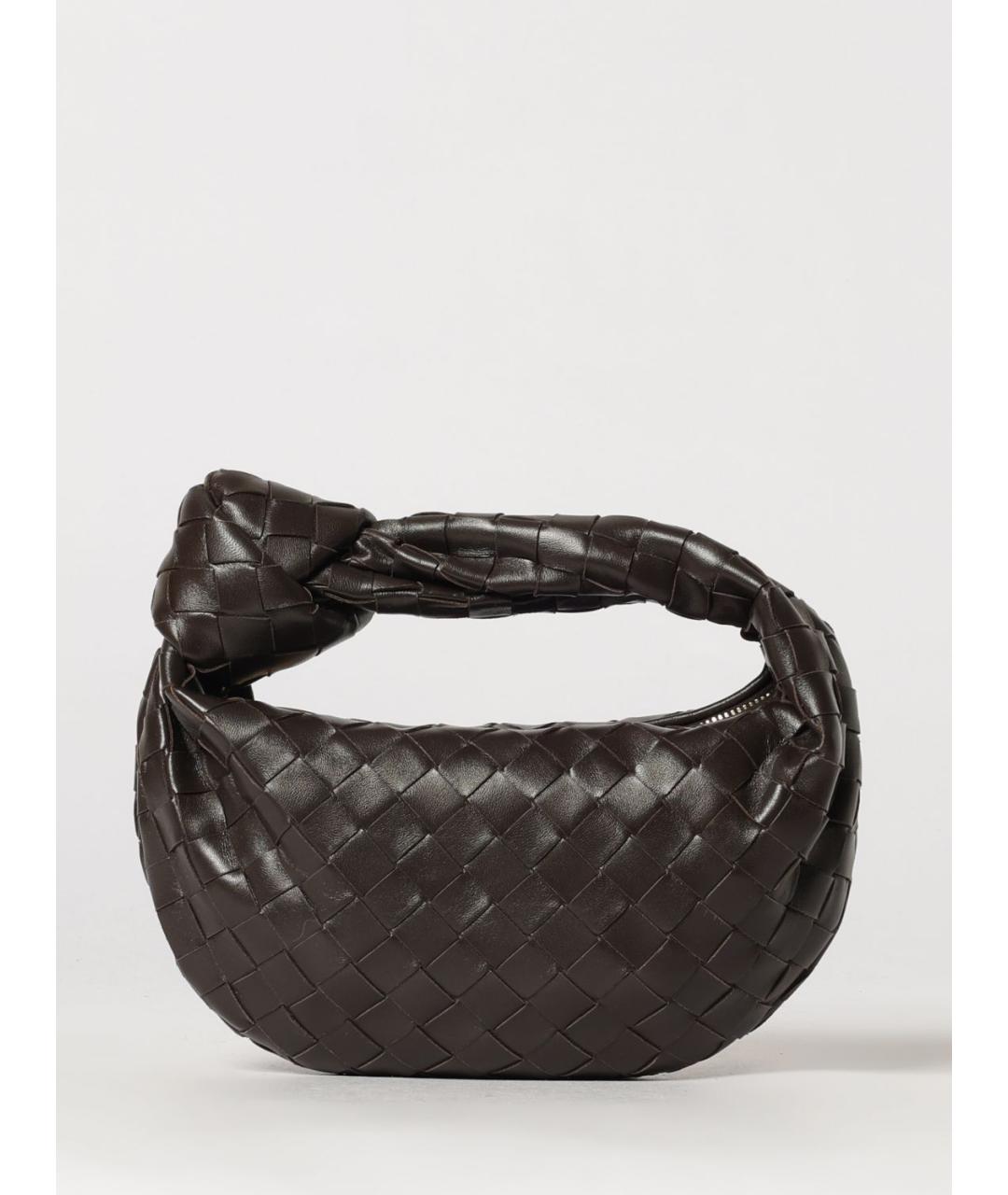 BOTTEGA VENETA Коричневая кожаная сумка с короткими ручками, фото 6