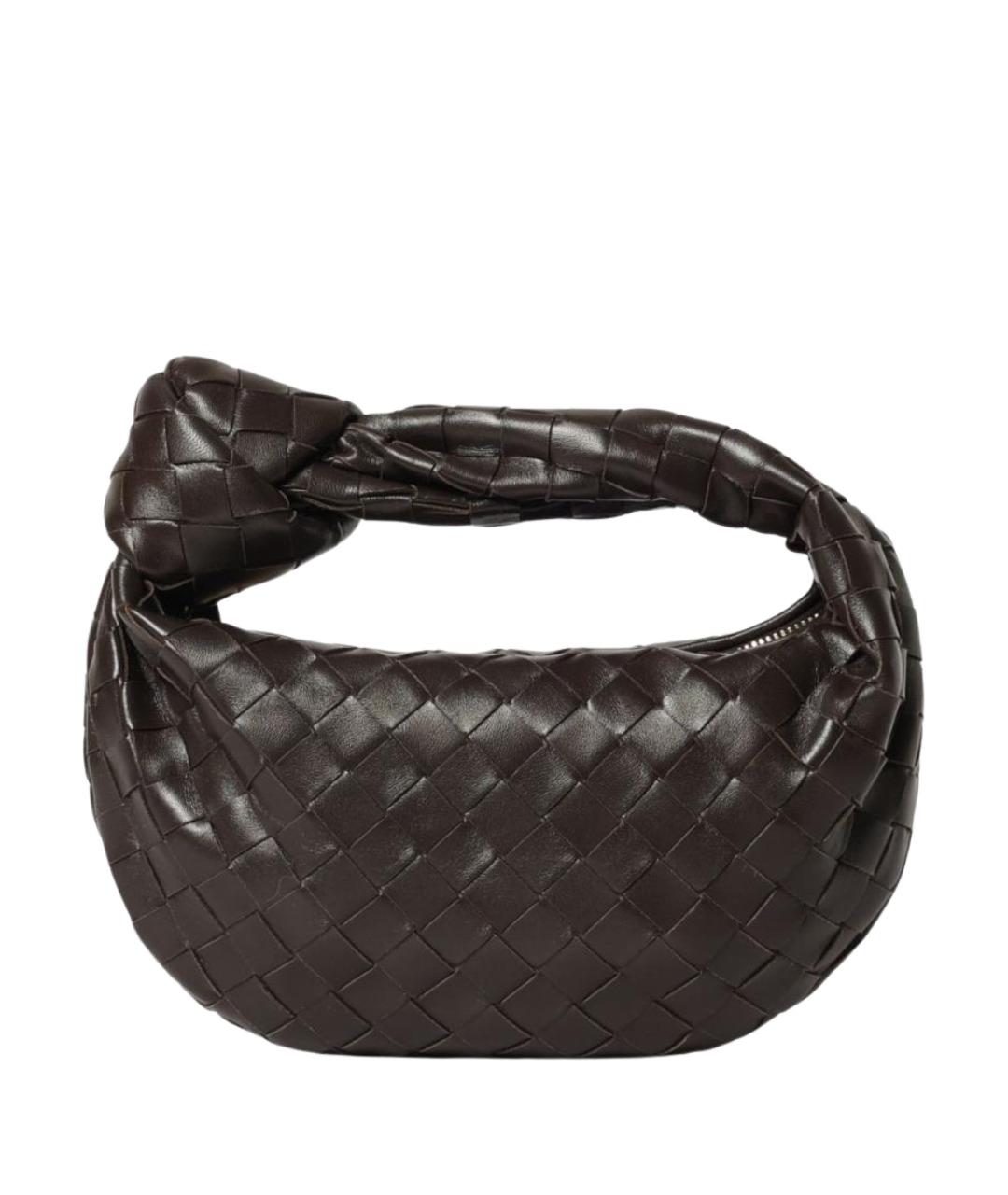 BOTTEGA VENETA Коричневая кожаная сумка с короткими ручками, фото 1