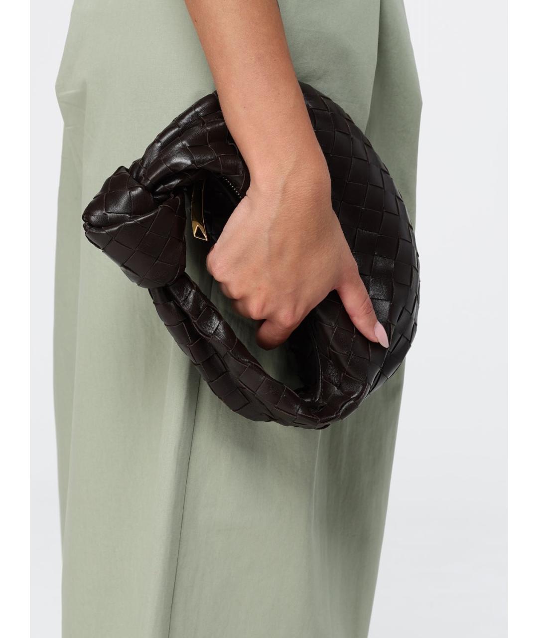BOTTEGA VENETA Коричневая кожаная сумка с короткими ручками, фото 2