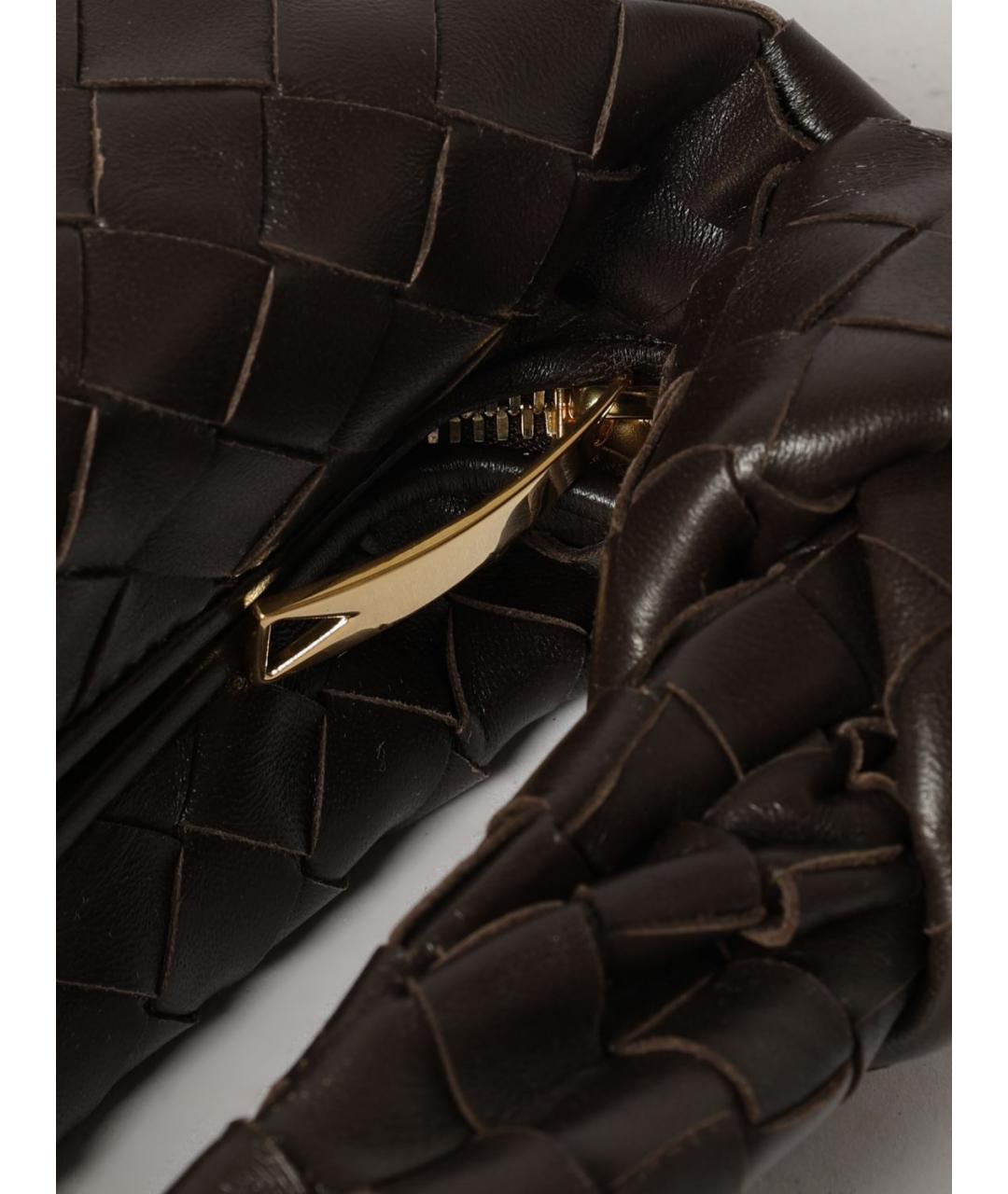 BOTTEGA VENETA Коричневая кожаная сумка с короткими ручками, фото 4