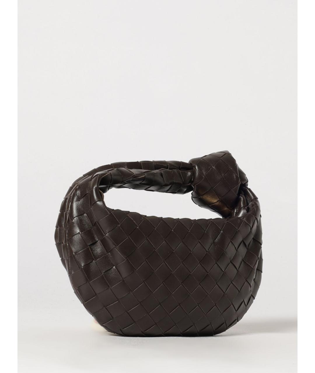 BOTTEGA VENETA Коричневая кожаная сумка с короткими ручками, фото 3
