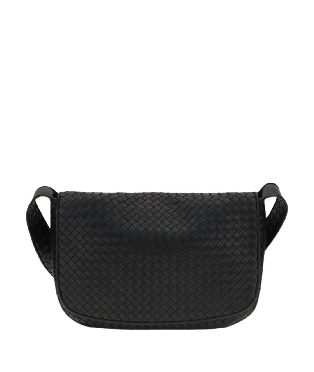 BOTTEGA VENETA Черная кожаная сумка на плечо, фото 1