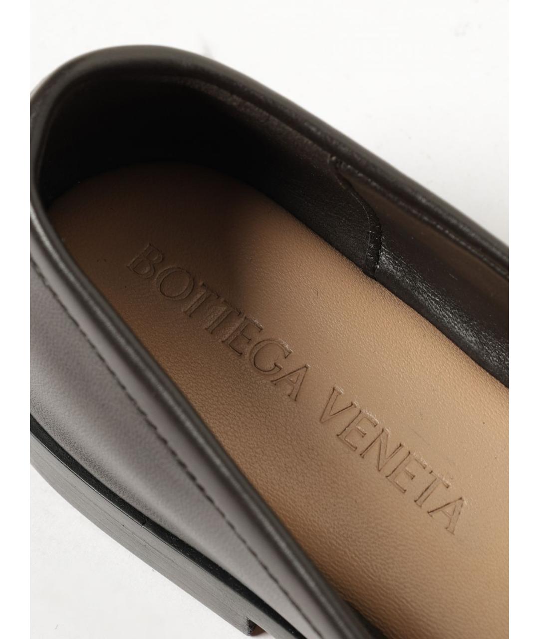 BOTTEGA VENETA Коричневые кожаные лоферы, фото 4