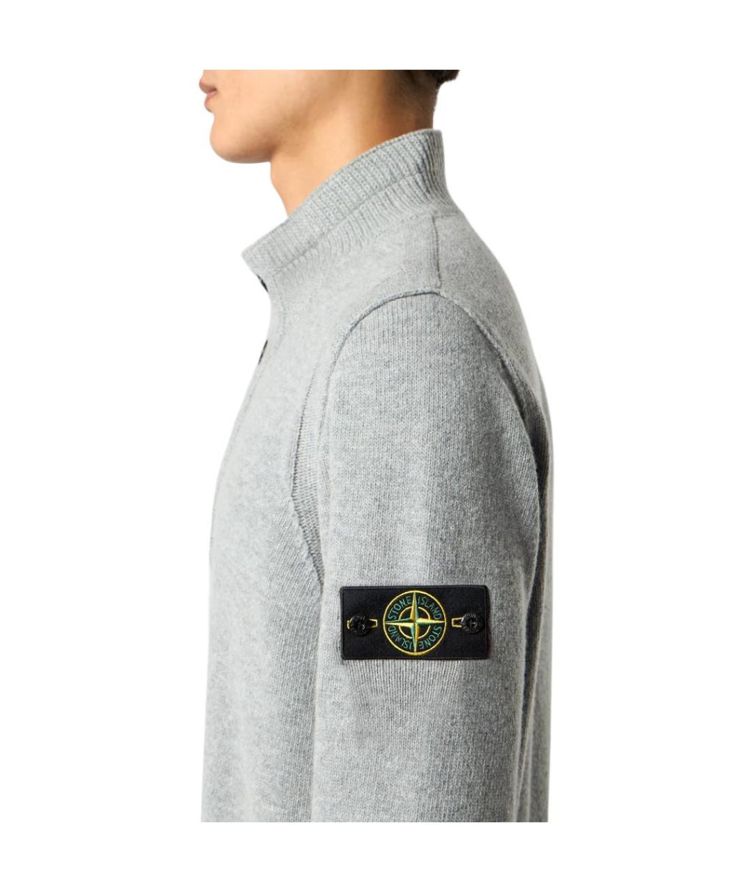 STONE ISLAND Серый джемпер / свитер, фото 3