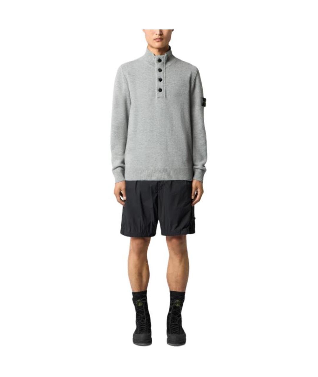 STONE ISLAND Серый джемпер / свитер, фото 4