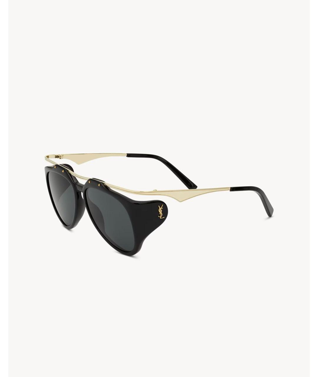 SAINT LAURENT Черные пластиковые солнцезащитные очки, фото 2