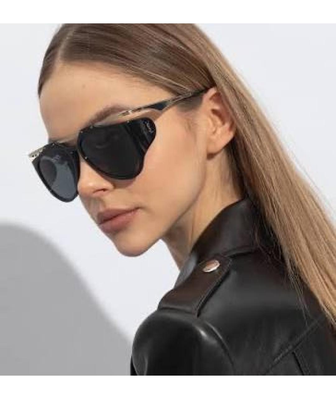 SAINT LAURENT Черные пластиковые солнцезащитные очки, фото 3