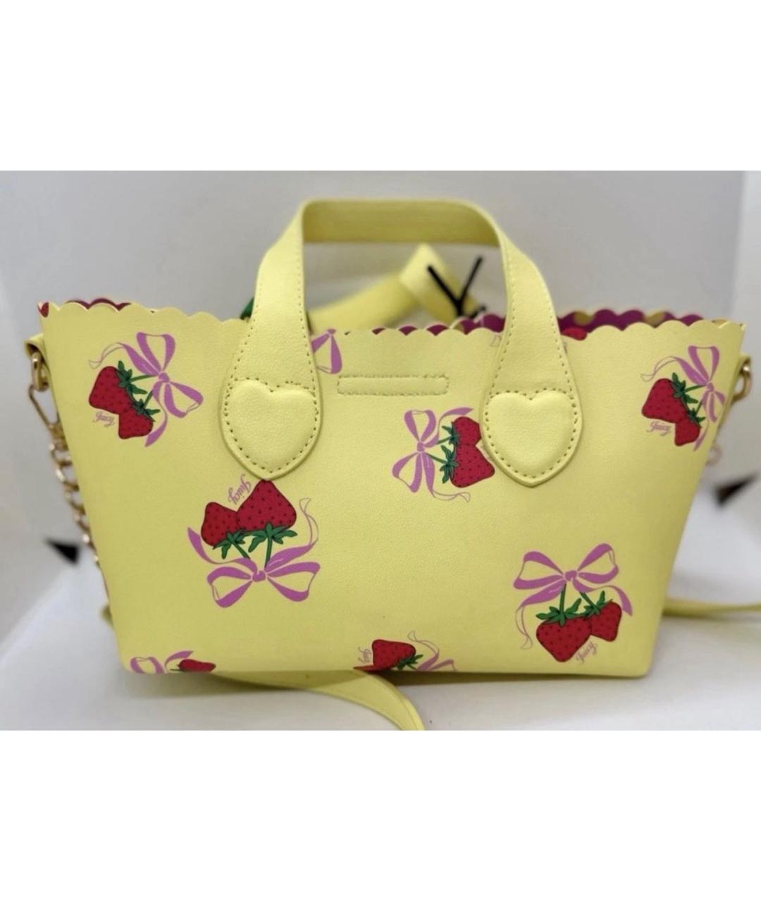 JUICY COUTURE Желтая сумка с короткими ручками, фото 2