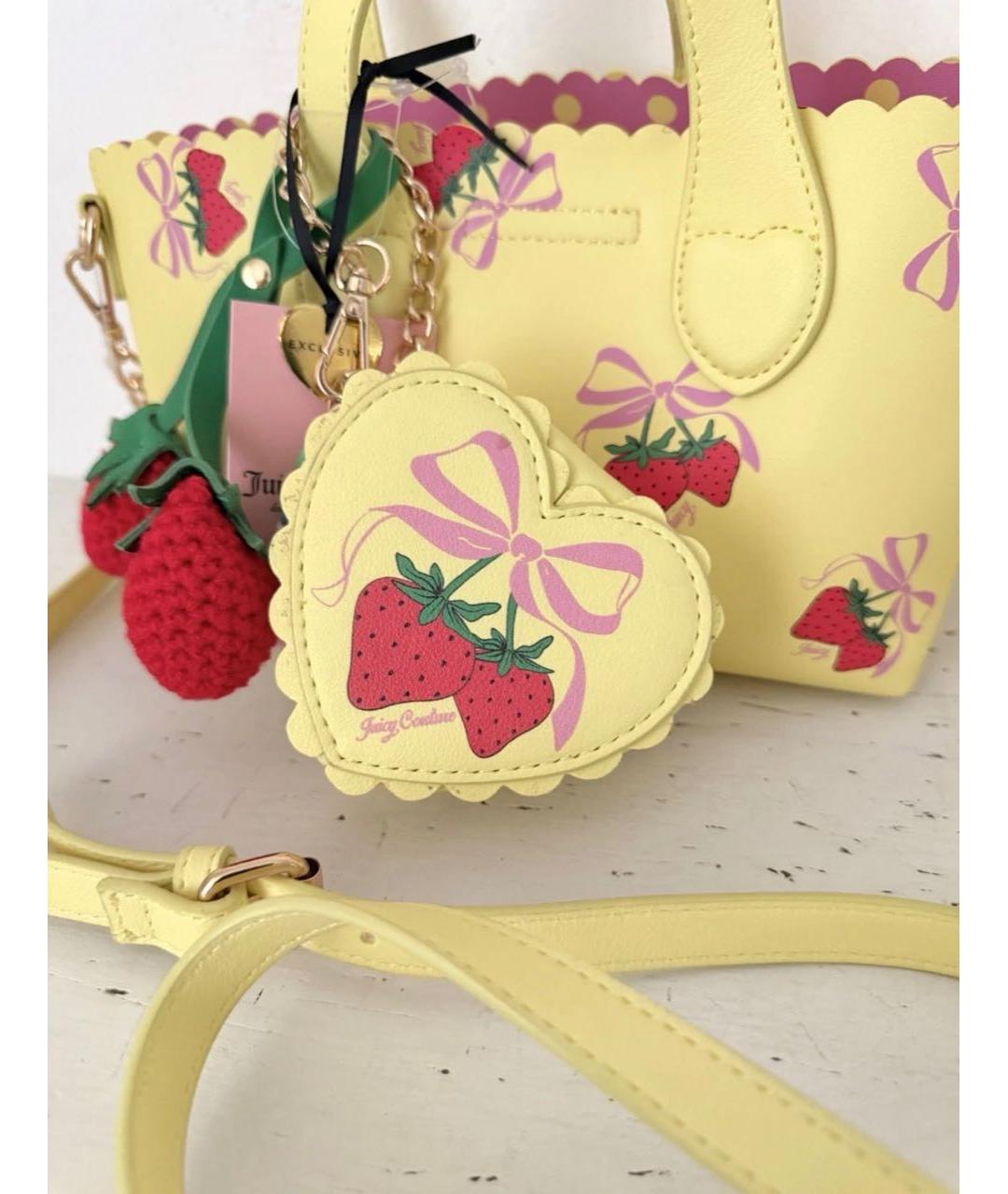 JUICY COUTURE Желтая сумка с короткими ручками, фото 3