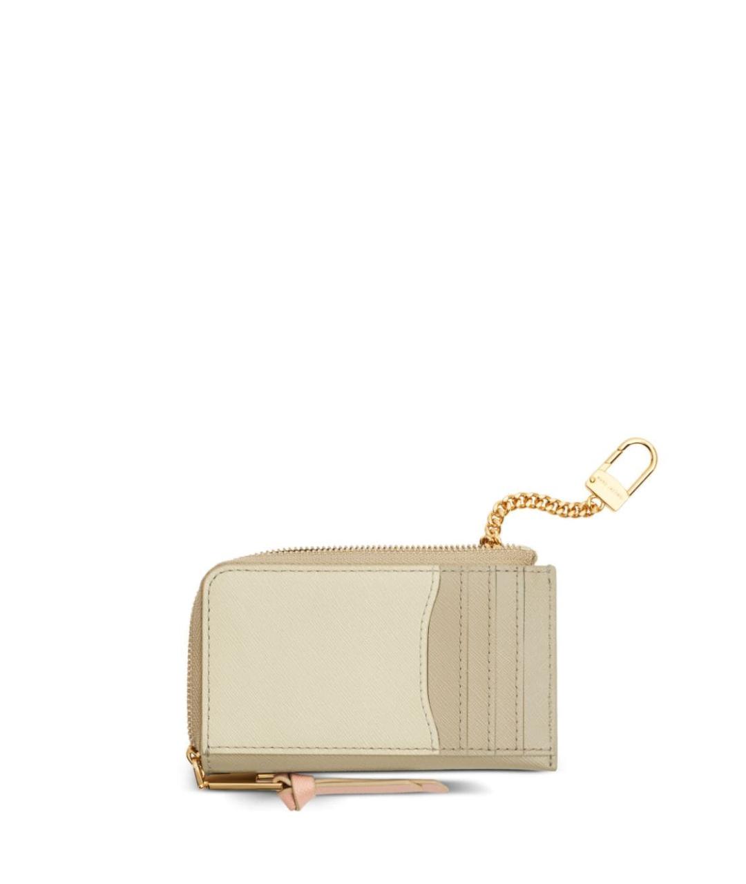 MARC JACOBS Бежевый кожаный кошелек, фото 2