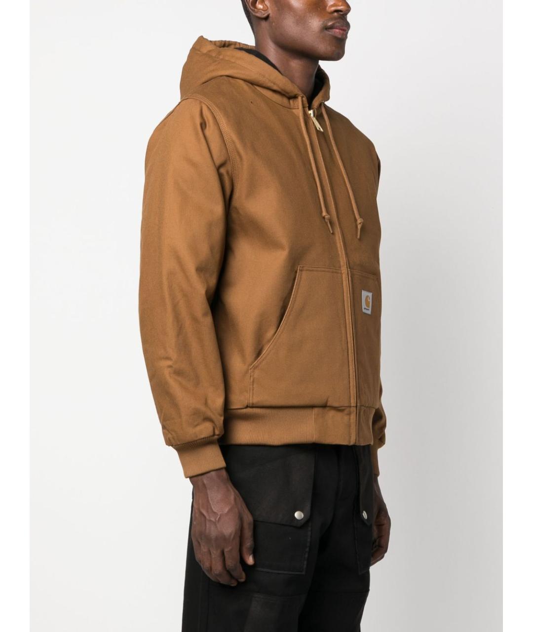 CARHARTT WIP Коричневая хлопковая куртка, фото 3