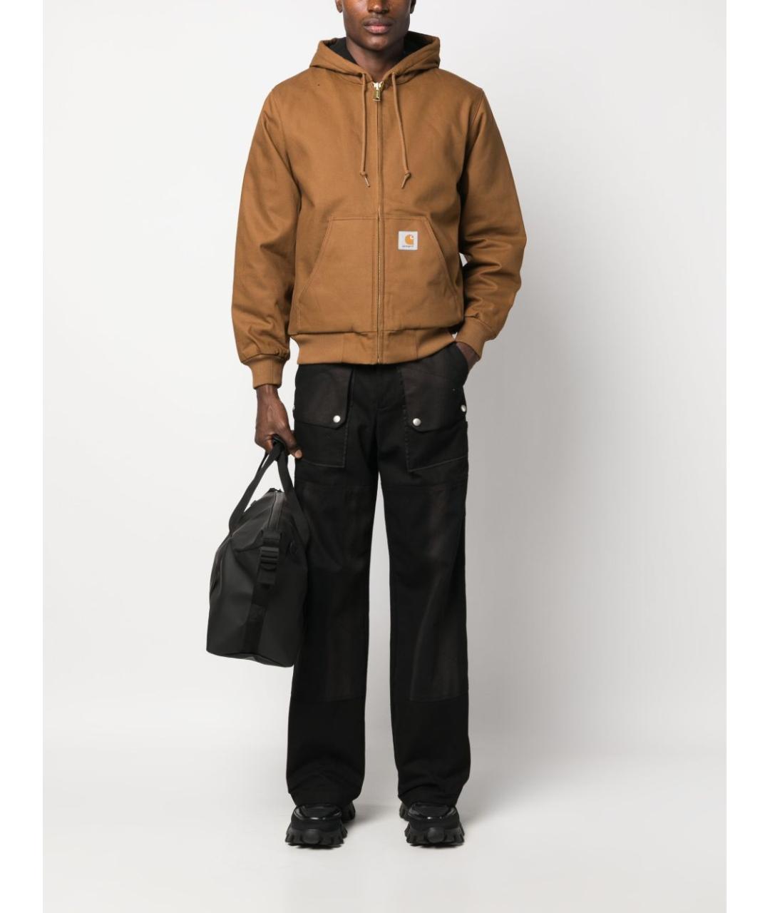 CARHARTT WIP Коричневая хлопковая куртка, фото 2