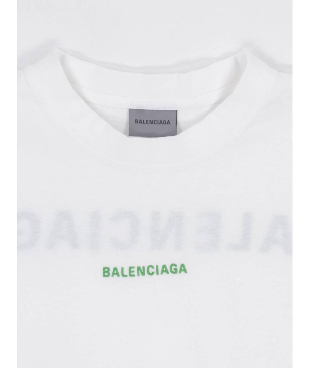 BALENCIAGA Белая хлопковая футболка, фото 3