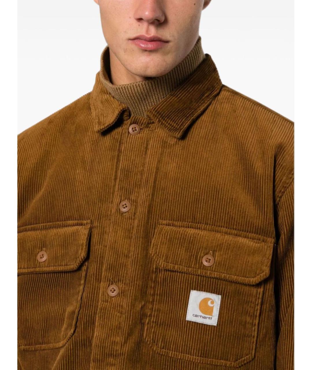 CARHARTT WIP Коричневая хлопковая куртка, фото 3