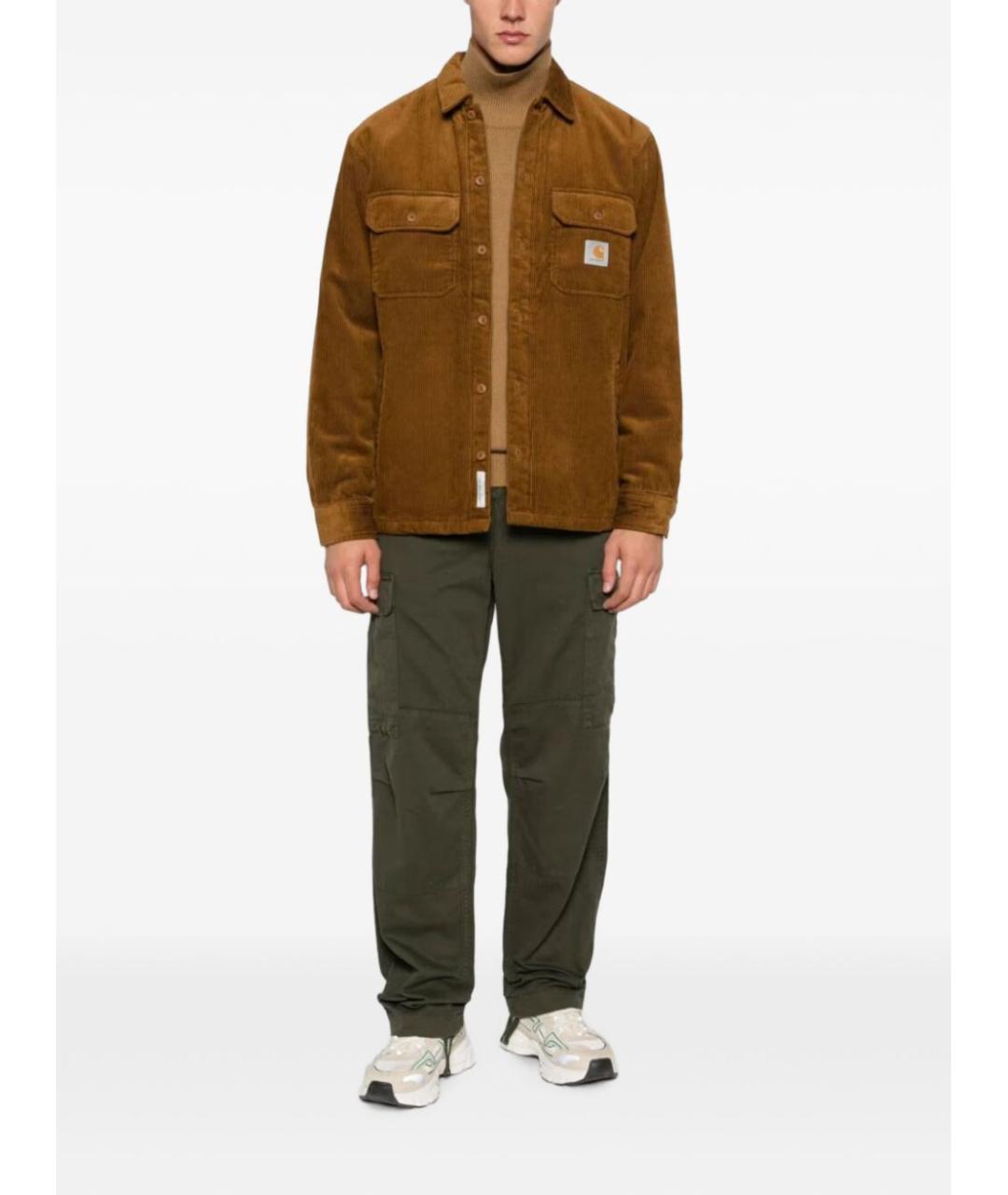 CARHARTT WIP Коричневая хлопковая куртка, фото 2
