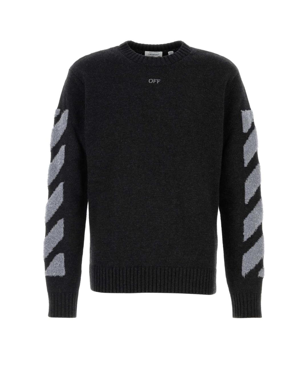 OFF-WHITE Черный шерстяной джемпер / свитер, фото 1