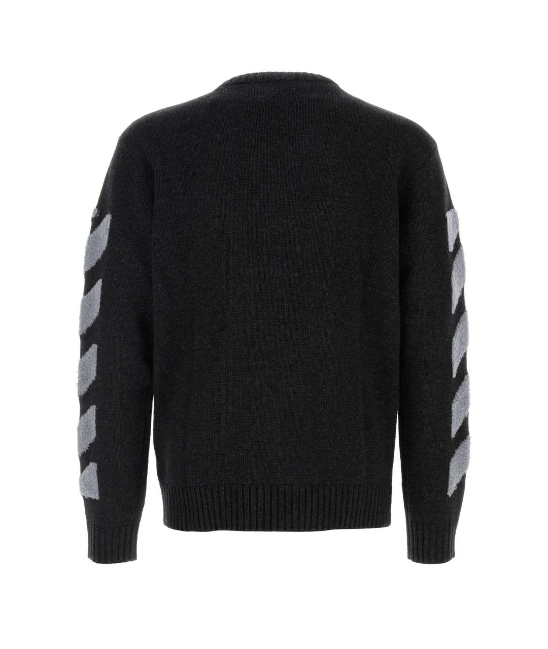 OFF-WHITE Черный шерстяной джемпер / свитер, фото 2