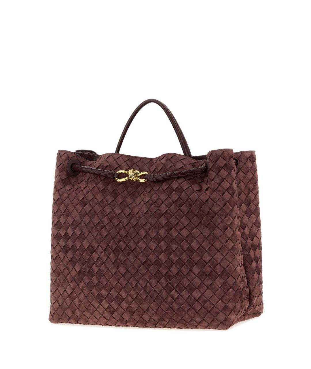 BOTTEGA VENETA Бордовая замшевая сумка тоут, фото 2