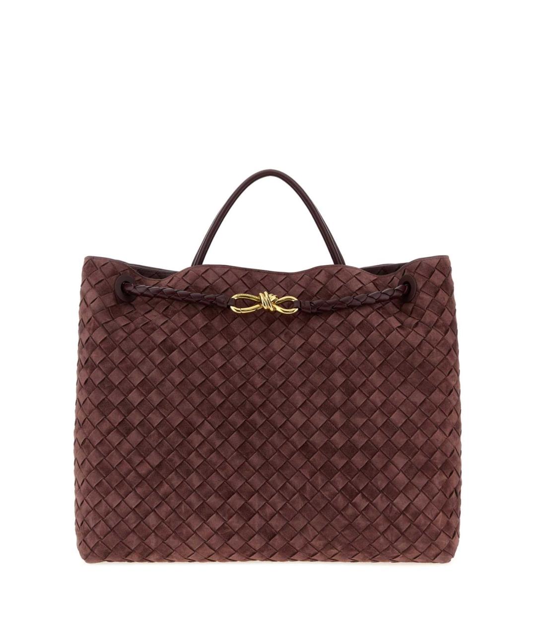 BOTTEGA VENETA Бордовая замшевая сумка тоут, фото 1