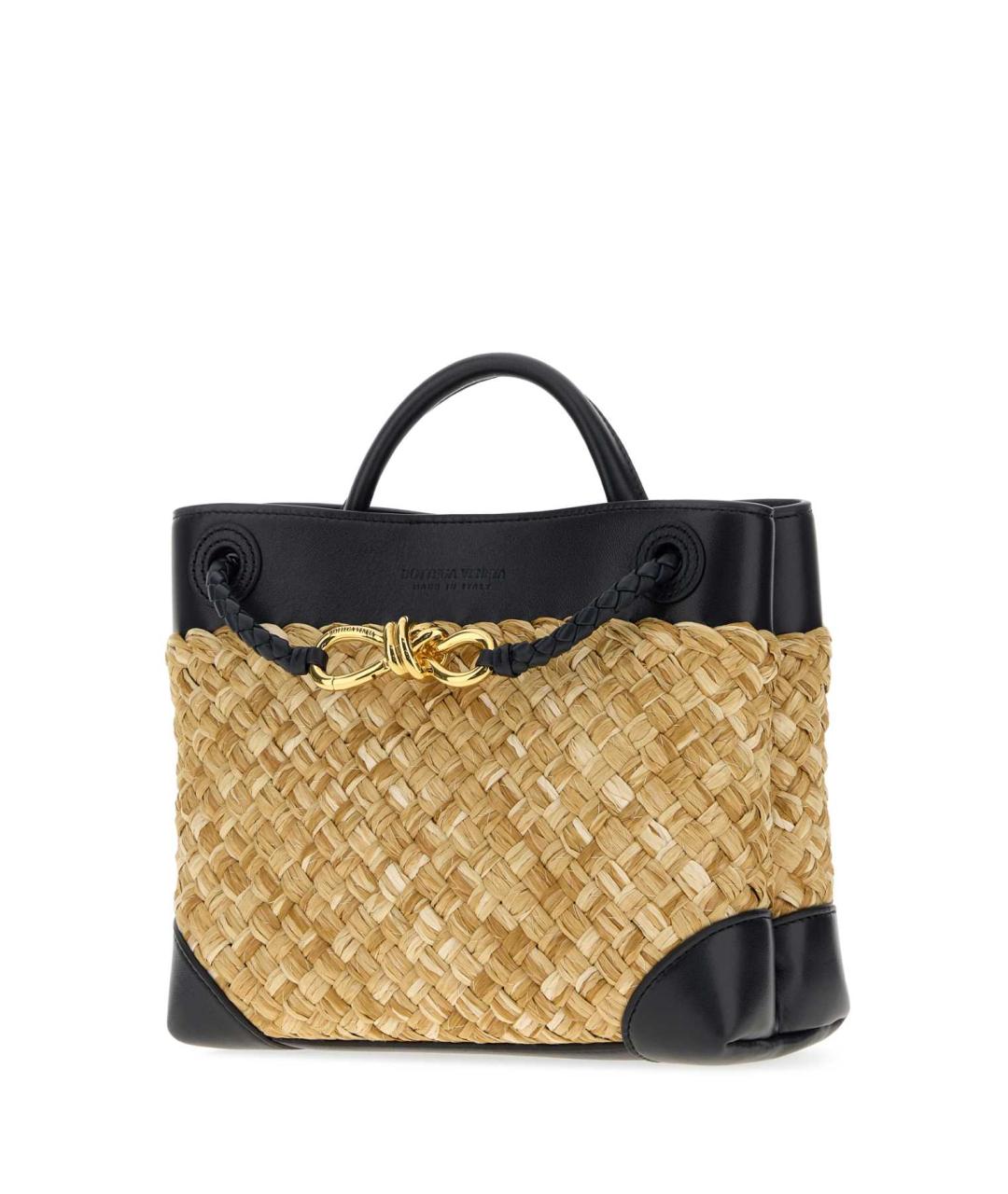 BOTTEGA VENETA Бежевая рафиевая сумка тоут, фото 2
